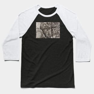 Etched Cross Solid Stone Surface Baseball T-Shirt